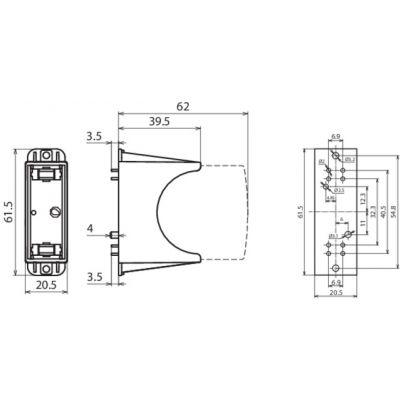 Podstawa PCB PV do modułów ochronnych DEHNguard PV 600 (952644)