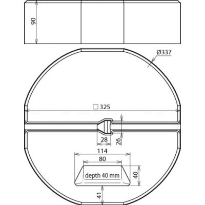 Podstawa betonowa C45/55, 17 kg D 337 mm, do statywów (102012)