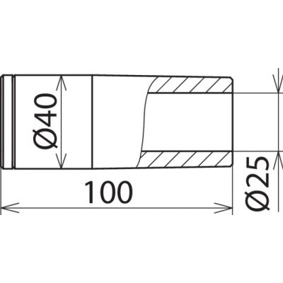 Adapter do szczotek i dysz fi 40 / 25 mm (785515)