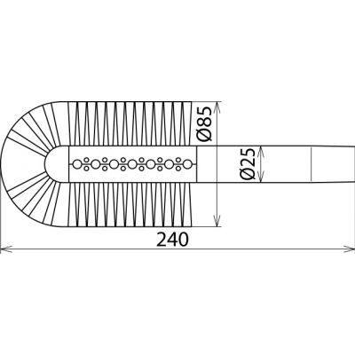 Szczotka prętowa cylindryczna fi 25 / 85 mm (785550)