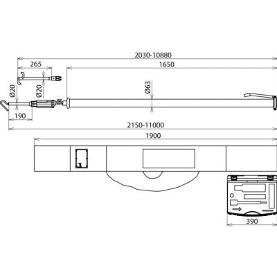 Wskaźnik napięcia typ PHE III 20 kV 50 Hz wyk. L, komplet (767725)