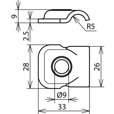 Zacisk do drutu 6-10 mm, St/tZn (390110)