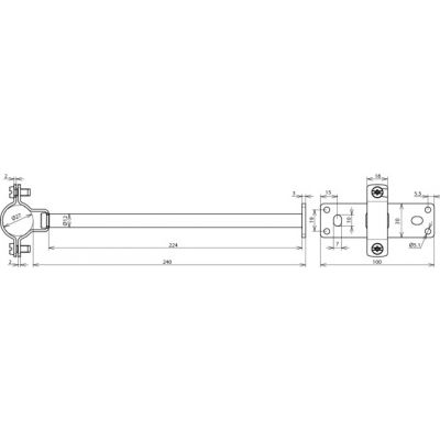 Wspornik HVI-Ex W240, fi 27 mm, AS 240 mm (275451)