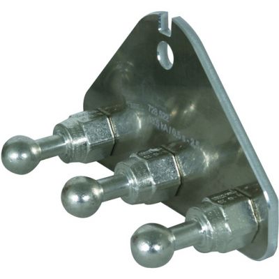 Płyta przyłączenia uziemienia z 3 kulowymi punktami mocowania fi 20 mm (728522)
