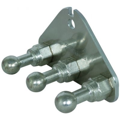 Płyta przyłączenia uziemienia z 3 kulowymi punktami mocowania fi 25 mm (728526)