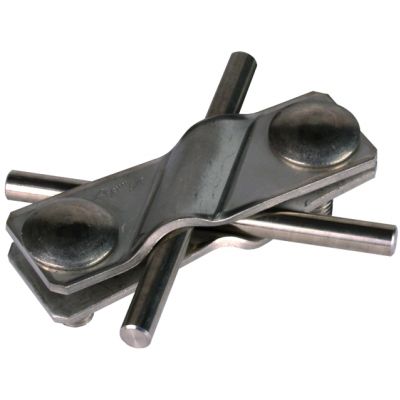 Zacisk SV do drutu 7-10/płask. 30 mm, stal nierdzewna NIRO (308229)