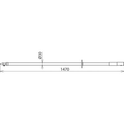 Drążek rozładowujący z elektrodą, dł. 1470 mm (758075)