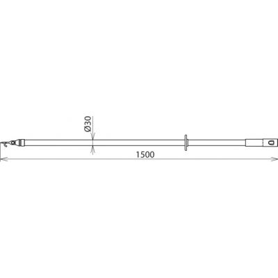 Drążek rozładowujący z elektrodą, dł. 1500 mm (758085)