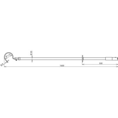 Drążek rozładowujący z elektrodą, dł. 1600 mm (758095)