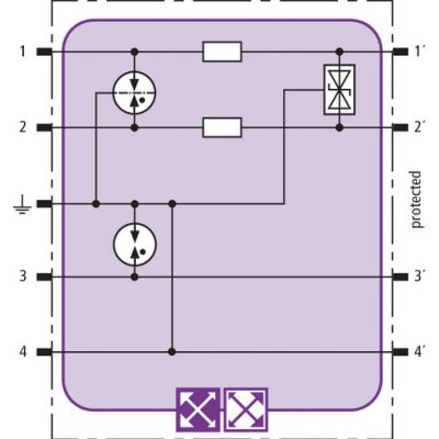 Moduł do ogranicznika przepięć BLITZDUCTOR XT, do RS 485, RS 422, V.11, Bitbus, MODBUS, S-Bus, ochro (920270)