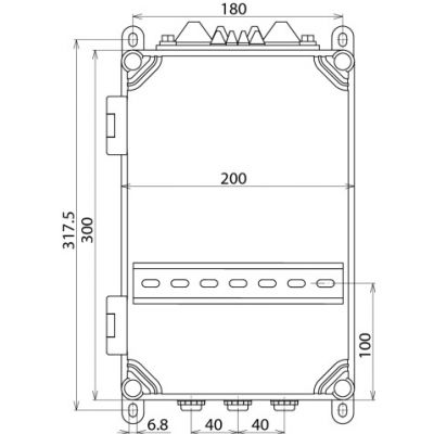 Obudowa izolacyjna, IP 54, 200x300x132 mm, na 10 modułów TE (902315)