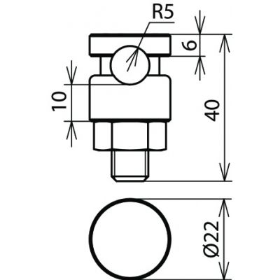 Zacisk KS, 1-częściowy M10, stal nierdzewna NIRO (V4A) (301089)