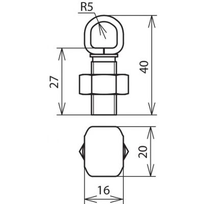 Zacisk KS, 1-częściowy M12, RG-Cu (300017)