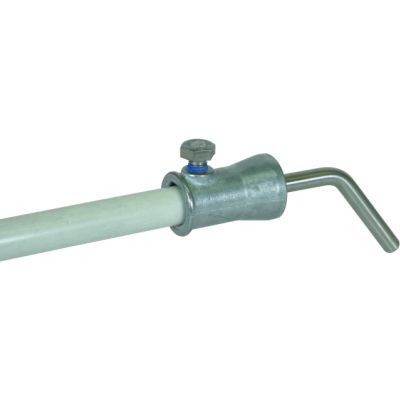 Gniazdo z adapterem fi 16 mm, drut wygięty 130 st., stal nierdzewna NIRO (106342)