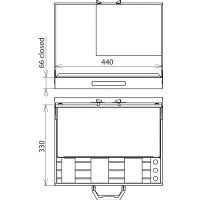 Kufer z blachy stalowej, pusty do uziemiacza TI (766298)