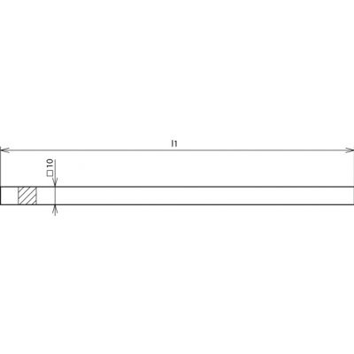 Rdzeń szyny R15, 10x10x398 mm, Ms/gal Sn (563017)