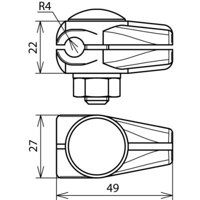 Zacisk EST do drutu 8 mm, ZG (310008)
