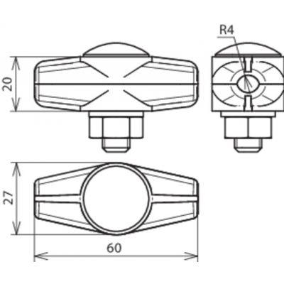 Zacisk ES do drutu 8 mm, ZG (309008)