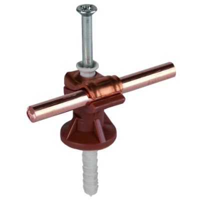Wspornik DEHNfix do drutu 8 mm z kołkiem, wys. 30 mm, Cu/brązowy (250007)