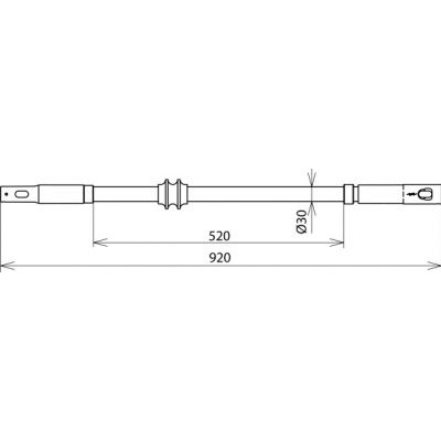Drążek izolacyjny 25 k V 16,7 Hz, fi 30 mm, dł. 900 mm (766371)