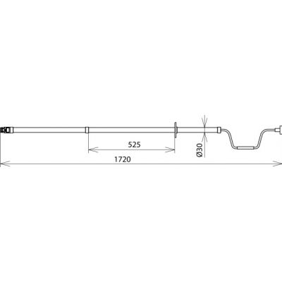 Drążek izolacyjny 36 kV, 12 mm, dł. 1720 mm, złącze 6-kątne (763710)