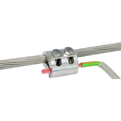Zacisk równoległy do drutu 5-12,5 mm/16-95 mm2, 2xM8, Cu cynowana (306105)