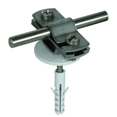 Wspornik do drutu 7-10 mm, z kołkiem 8 mm, stal nierdzewna NIRO (286819)