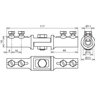 Zacisk probierczy ON, 2 x 7-10 mm, ZG (460213)