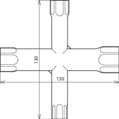Klucz do śrub sześciokątnych 10, 13, 17, 19 mm (572000)