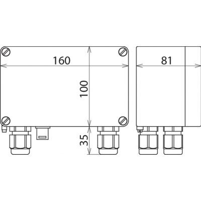 Obudowa aluminiowa z 1 ogranicznikiem BXT ML4 BD EX 24, IP 65, kolor szary (989408)