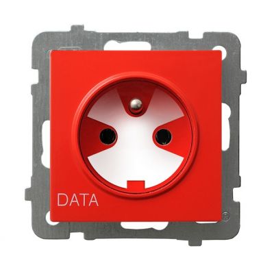 AS ANTYBAKTERYJNY Gniazdo pojedyncze z uziemieniem DATA z kluczem uprawniającym produkt zawiera nanocząsteczki srebra kolor biały GP-1GAZK/m/00 OSPEL (GP-1GAZK/m/00)