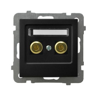 AS Gniazdo głośnikowe pojedyncze kolor czarny metalik GGN-1G/m/33 OSPEL (GGN-1G/m/33)