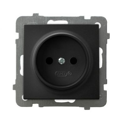 AS Gniazdo pojedyncze kolor czarny metalik GP-1G/m/33 OSPEL (GP-1G/m/33)