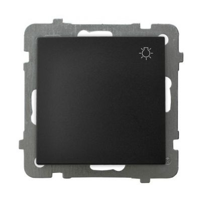 AS Przycisk zwierny /światło/ kolor czarny metalik ŁP-5G/m/33 OSPEL (ŁP-5G/m/33)
