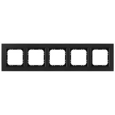 SONATA Ramka pięciokrotna kolor czarne szkło szronione R-5RGC/79/33 OSPEL (R-5RGC/79/33)