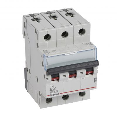Wyłącznik Nadprądowy 3P B20A 6kA AC S303 TX3 403403 LEGRAND (403403)