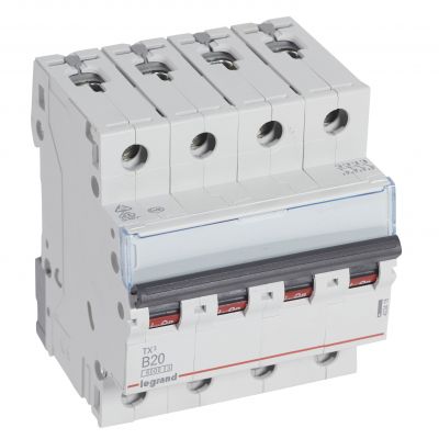 Wyłącznik Nadprądowy 4P B20A 6kA AC S304 TX3 403418 LEGRAND (403418)