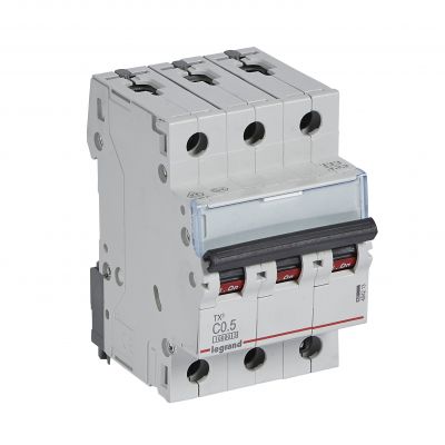 Wyłącznik Nadprądowy S 313 3P C0,5A 10000A TX3 404213 LEGRAND (404213)