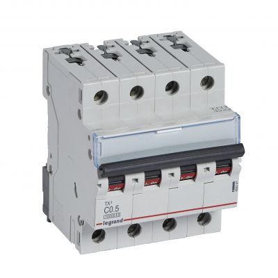 Wyłącznik Nadprądowy S 314 4P C0,5A 10000A TX3 404247 LEGRAND (404247)