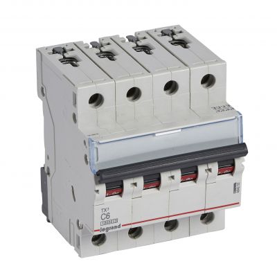 Wyłącznik Nadprądowy S 314 4P C6A 10000A TX3 404252 LEGRAND (404252)