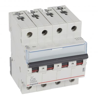 Wyłącznik Nadprądowy S 314 4P C25A 10000A TX3 404258 LEGRAND (404258)