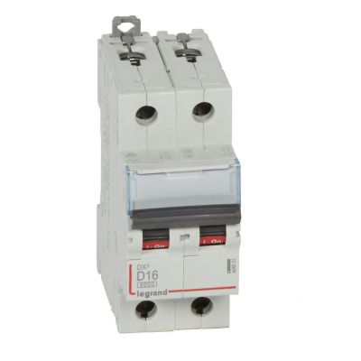 Wyłącznik Nadprądowy S 302 2P D16A 6kA DX3 408031 LEGRAND (408031)