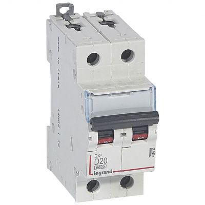Wyłącznik Nadprądowy S 302 2P D20A 6kA DX3 408032 LEGRAND (408032)