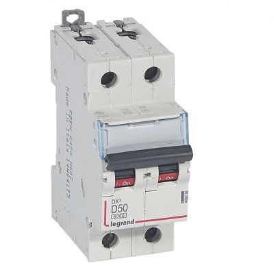 Wyłącznik Nadprądowy S 302 2P D50A 6kA DX3 408036 LEGRAND (408036)