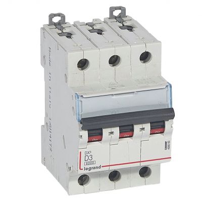 Wyłącznik Nadprądowy S 303 3P D3A 6kA DX3 408083 LEGRAND (408083)