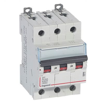 Wyłącznik Nadprądowy S 303 3P D20A 6kA DX3 408090 LEGRAND (408090)