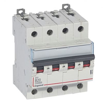Wyłącznik Nadprądowy S 314 4P B20A 10000A DX3 409066 LEGRAND (409066)
