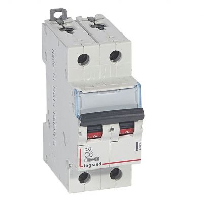 Wyłącznik Nadprądowy S 312 2P C6A 10000A DX3 409199 LEGRAND (409199)
