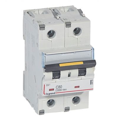 DX3 16 Ka Wyłącznik Dwubiegunowy 80A 409228 LEGRAND (409228)