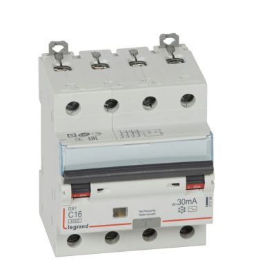 Wyłącznik Różnicowo-Nadprądowy 4P 16A C 0,03A Typ AC P314 DX3 411186 LEGRAND (411186)